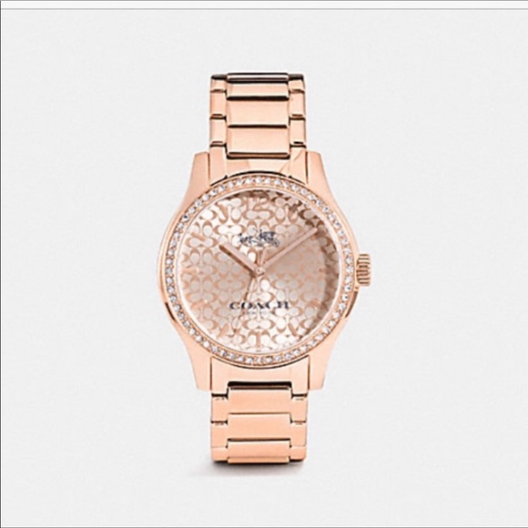 Coach Womens Watch Maddy Rose Gold With Crystal - Picture 5 of 10